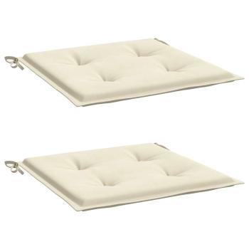 Gartenstuhl-Kissen 2 Stk. Creme 50x50x3 cm Oxford-Gewebe