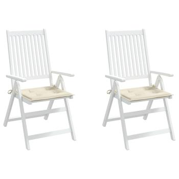 Gartenstuhl-Kissen 2 Stk. Creme 50x50x3 cm Oxford-Gewebe