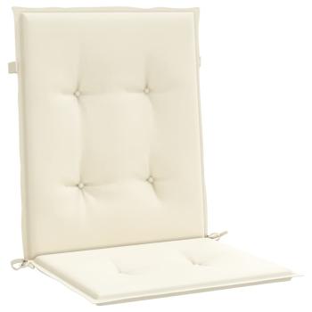 Gartenstuhlauflagen für Niedriglehner 2 Stk. Creme 100x50x3 cm