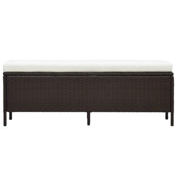 3-tlg. Garten-Lounge-Set mit Auflagen Poly Rattan Braun