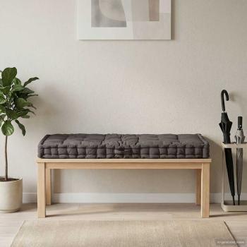 ARDEBO.de - Palettenkissen Baumwolle 120×80×10 cm Anthrazit
