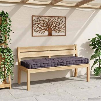 Palettenkissen Baumwolle 120×80×10 cm Anthrazit