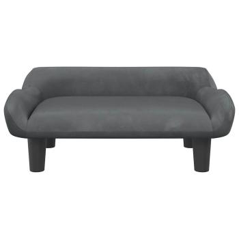 Hundebett Dunkelgrau 70x40x24 cm Samt