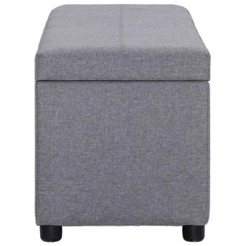 Bank mit Staufach 116 cm Hellgrau Polyester