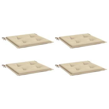 Gartenstuhl-Kissen 4 Stk. Beige 50x50x3 cm Oxford-Gewebe
