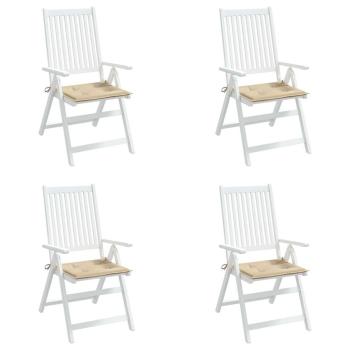Gartenstuhl-Kissen 4 Stk. Beige 50x50x3 cm Oxford-Gewebe
