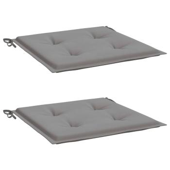 Gartenstuhl-Kissen 2 Stk. Grau 40x40x3 cm Oxford-Gewebe
