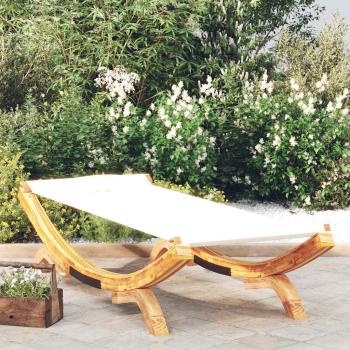 ARDEBO.de - Sonnenliege 100x188,5x44 cm Bugholz Massiv Creme