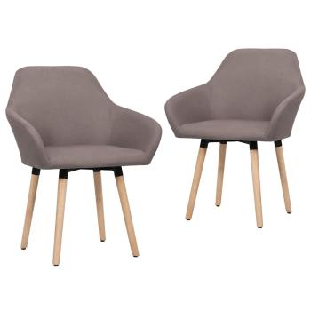 ARDEBO.de - Esszimmerstühle 2 Stk. Taupe Stoff