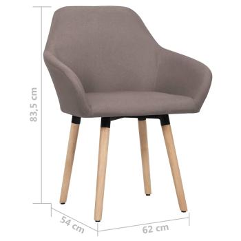 Esszimmerstühle 2 Stk. Taupe Stoff