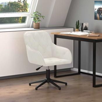 ARDEBO.de - Bürostuhl Drehbar Creme Samt