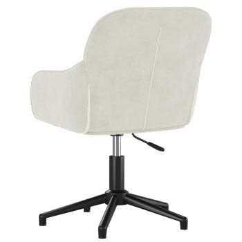 Bürostuhl Drehbar Creme Samt