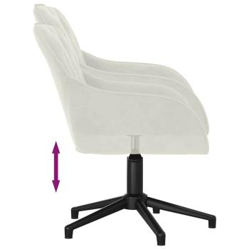 Bürostuhl Drehbar Creme Samt