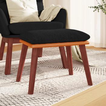 ARDEBO.de - Fußhocker Schwarz 45x29,5x35 cm Stoff und Kunstleder
