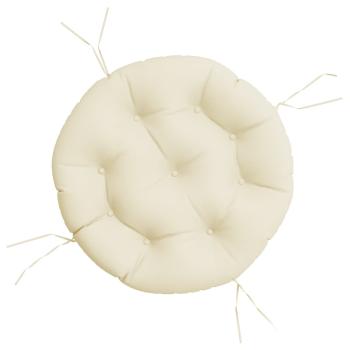 Kissen Rund Creme Ø 60 x11 cm Oxford-Gewebe