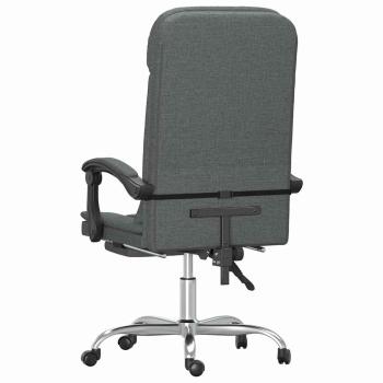 Bürostuhl mit Massagefunktion Dunkelgrau Stoff