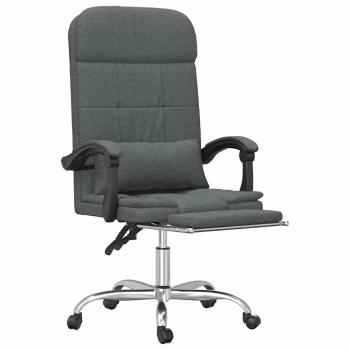 Bürostuhl mit Massagefunktion Dunkelgrau Stoff
