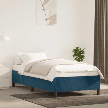 ARDEBO.de - Bettgestell ohne Matratze Dunkelblau 80x200 cm Samt