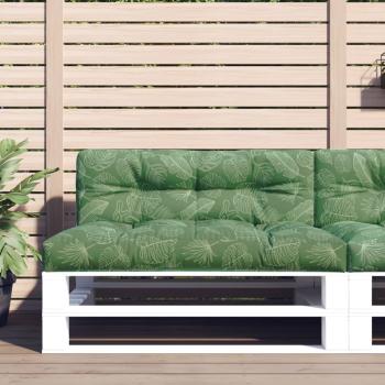 ARDEBO.de - Palettenkissen Blattmuster 120x40x12 cm Stoff