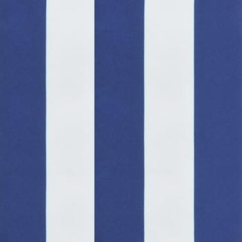 Kissen Rund Blau & Weiß Gestreift Ø 100x11 cm Oxford-Gewebe