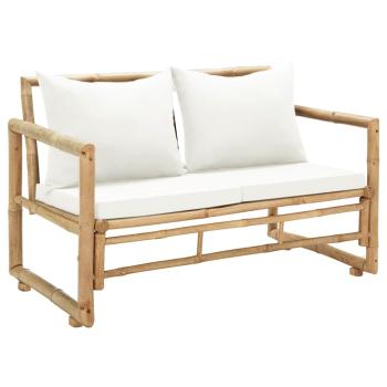 ARDEBO.de - 2-Sitzer Gartensofa mit Polstern Bambus