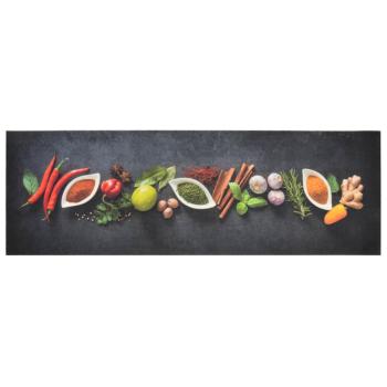 Küchenteppich Waschbar Gewürze 60x180 cm Samt
