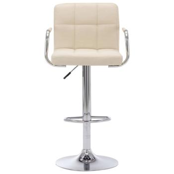 Barhocker 2 Stk. Creme Stoff