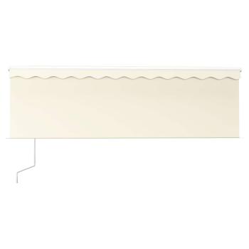 Markise Automatisch mit Rollo LED Windsensor 4x3 m Creme