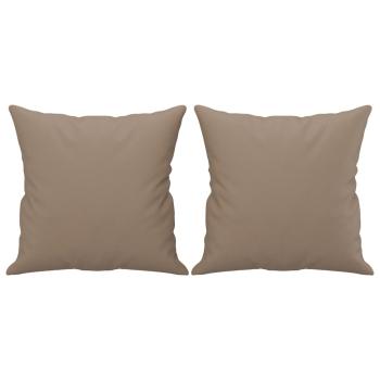 2-Sitzer-Sofa mit Zierkissen Cappuccino-Braun 140 cm Kunstleder