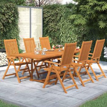 ARDEBO.de - 7-tlg. Garten-Essgruppe Massivholz Akazie 160-240 cm