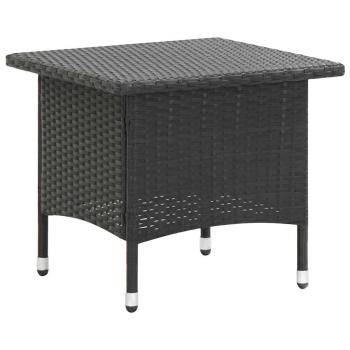 ARDEBO.de - Beistelltisch Schwarz 50x50x47 cm Poly Rattan