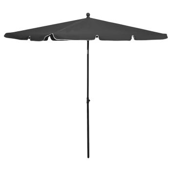 ARDEBO.de - Sonnenschirm mit Mast 210x140 cm Anthrazit