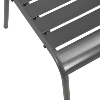 Stapelbare Gartenstühle 2 Stk. Stahl Grau