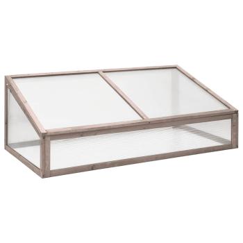 ARDEBO.de - Gewächshaus Grau 110x56x39 cm Tannenholz