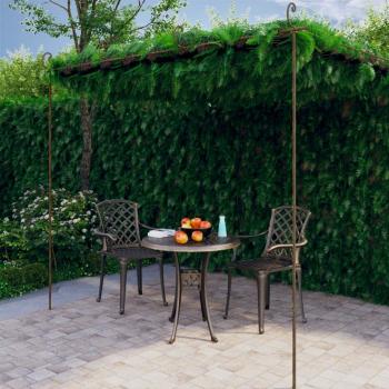 ARDEBO.de - Garten-Pergola Antik-Braun 4x3x2,5 m Eisen
