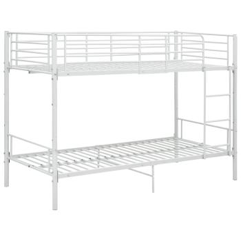 Etagenbett Weiß Metall 90×200 cm