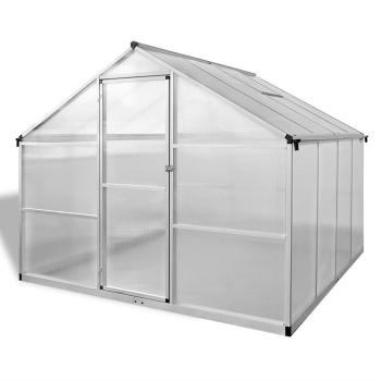 Gewächshaus mit Fundament Verstärkt Aluminium 6,05 m²