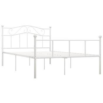 Bettgestell Weiß Metall 160×200 cm