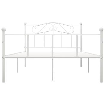 Bettgestell Weiß Metall 160×200 cm