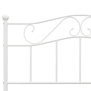 Bettgestell Weiß Metall 160×200 cm