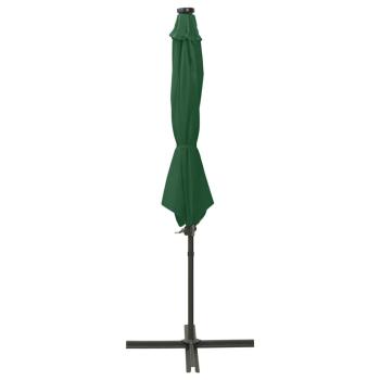 Ampelschirm mit LED-Beleuchtung 300 cm Grün
