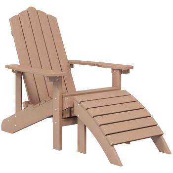 Adirondack-Gartenstuhl mit Fu?teil HDPE Braun