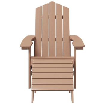 Adirondack-Gartenstuhl mit Fu?teil HDPE Braun