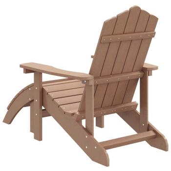 Adirondack-Gartenstuhl mit Fu?teil HDPE Braun
