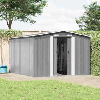 Gartenhaus 257x298x178 cm Metall Grau