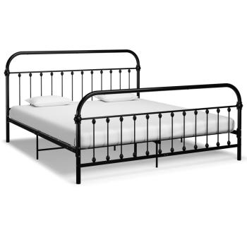 ARDEBO.de - Bettgestell Schwarz Metall 180×200 cm