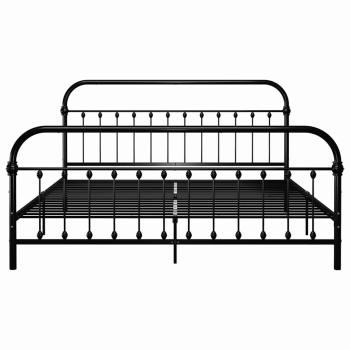Bettgestell Schwarz Metall 180×200 cm