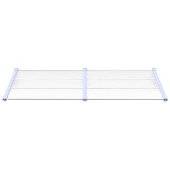 Türvordach Grau und Transparent 199x90 cm Polycarbonat