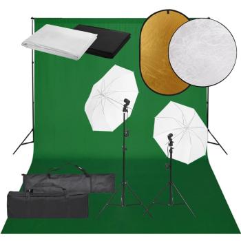 ARDEBO.de - Fotostudio-Set mit Beleuchtung, Hintergrund und Reflektor