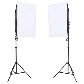 Fotostudio-Set mit Beleuchtung und Hintergrund